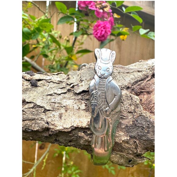 Royal Doulton Bunnykins Tally Ho Vntg Infant Spoon Stainless Steel Cuff Bracelet - Picture 8 of 13